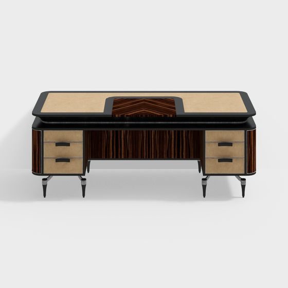 Elegant Vintage Style Desk 3D model