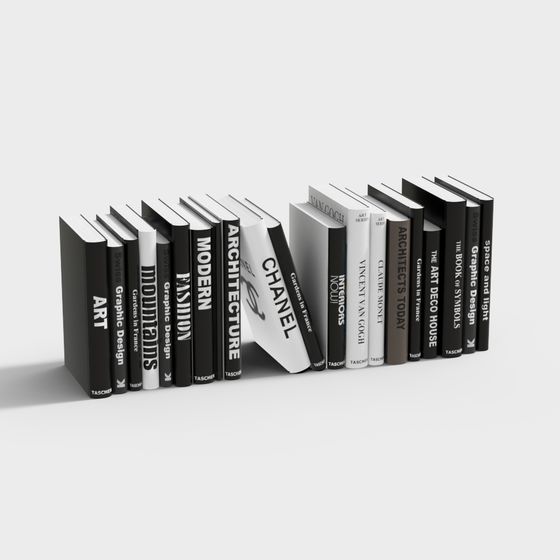 Low Poly Book Stack 3D model for Creative Projects