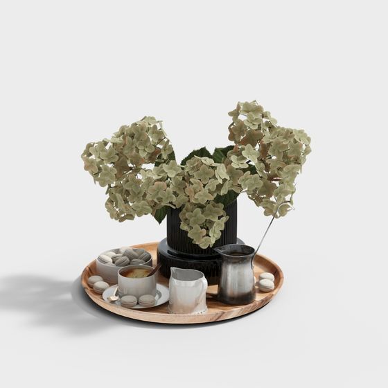 Elegant Coffee Time 3D Model in Low Poly Style