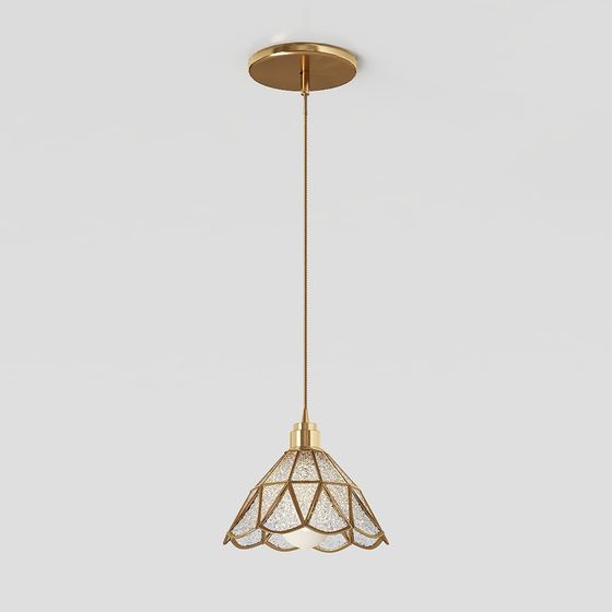 Stylish Golden Chandelier 3D model for Modern Interiors