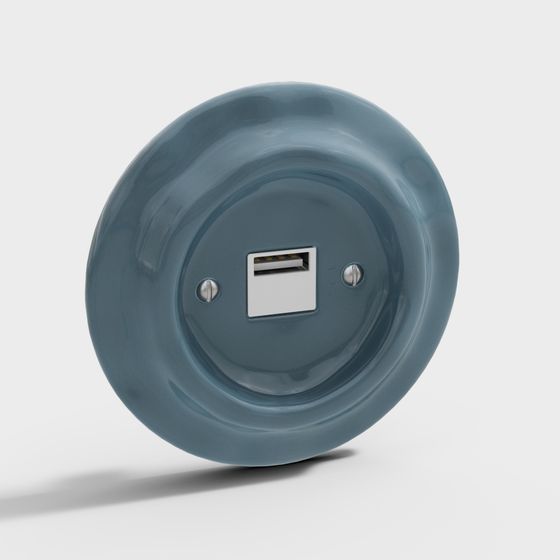 Elegant USB Charging Socket 3D model for Contemporary Spaces