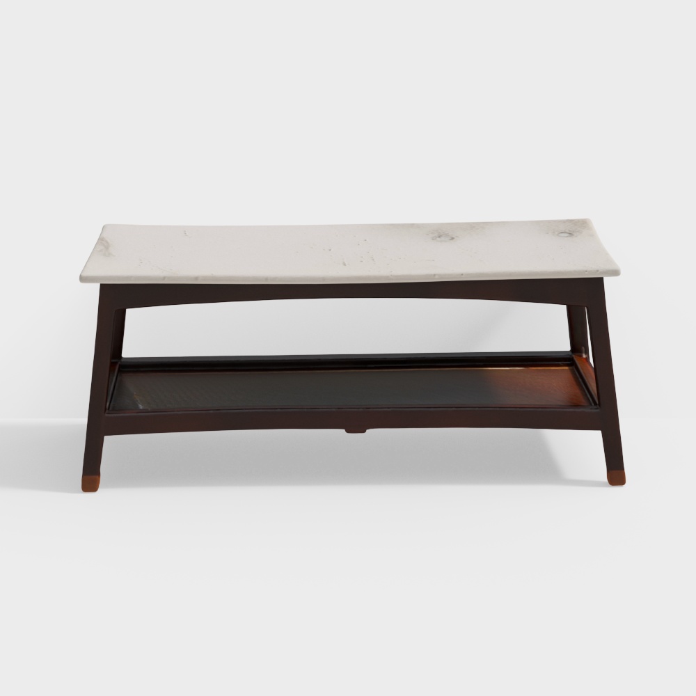 Dante Solid Wood Center Table in Walnut Colour