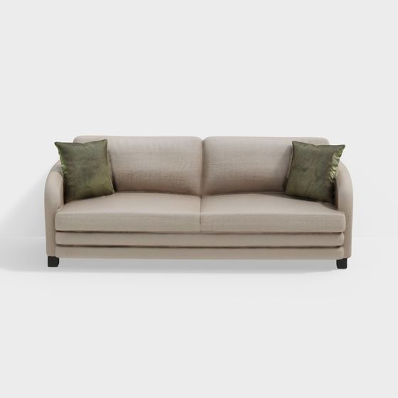 Grace Fabric Four Seater Sofa in Grey Colour