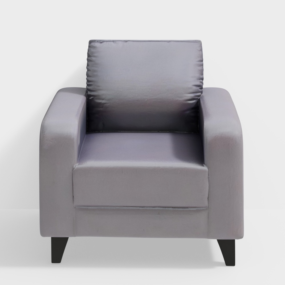 Manchester Fabric 1 Seater Sofa in Grey Color