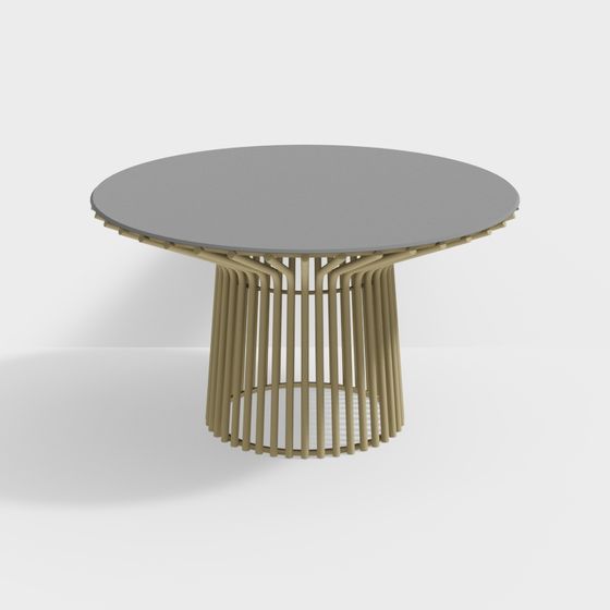 Unique Low-Poly Round Table 3D model