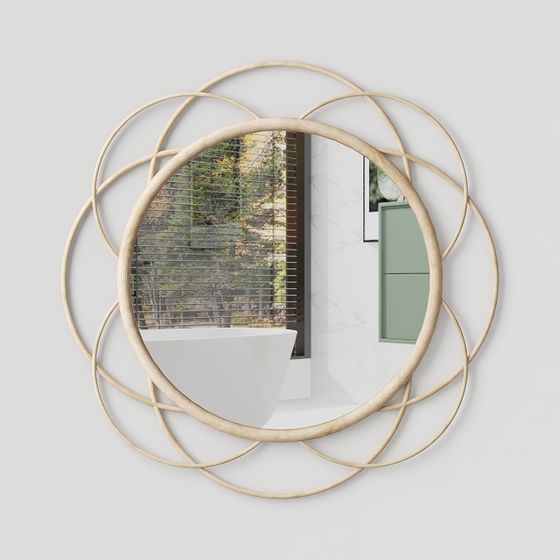 Elegant Ring Mirror 3D model for Modern Interiors