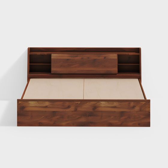 Leo Engineered Wood King Size Non Storage Bed
