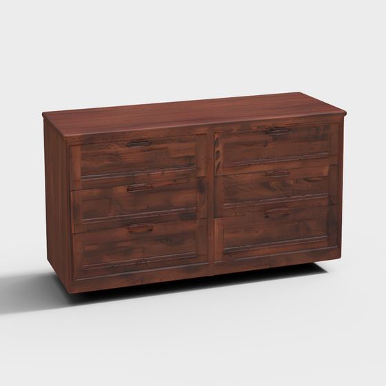 Elegant Wooden Storage Cabinet 3D model for Creative Projects