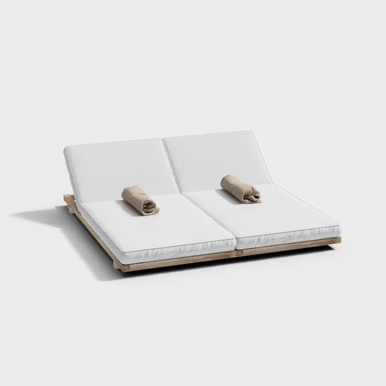 Modern Low-Poly Bed 3D model