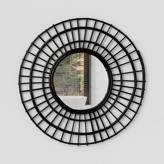 Round Window Mirror 3D model