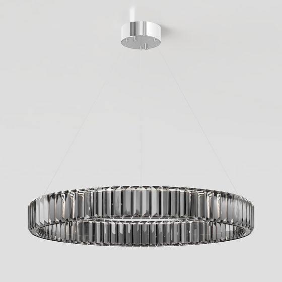 Elegant Low-Poly Chandelier 3D model