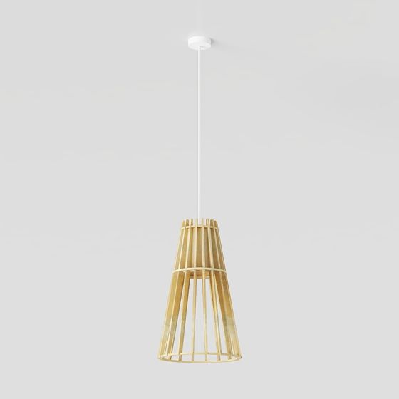 Wooden Chandelier Low-Poly 3D model