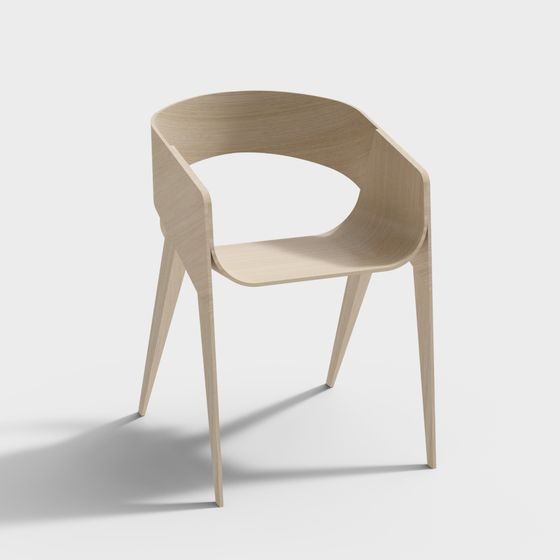Elegant Low-Poly 3D Chair Model Design