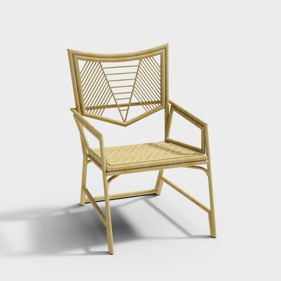 Stylish Geometric Chair 3D model