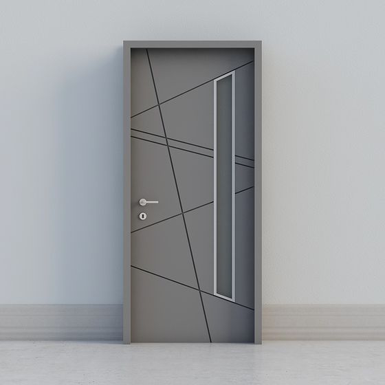 Geometric Door 3D Model for Modern Aesthetics