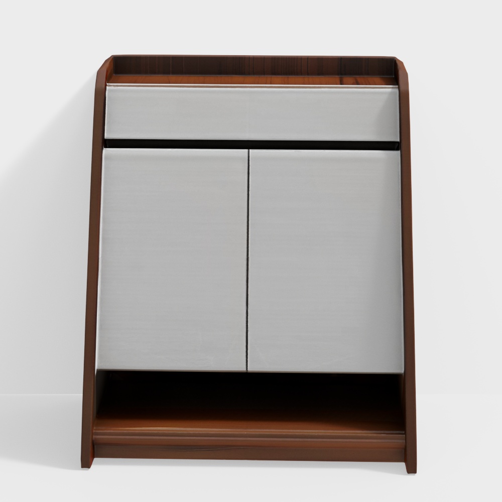 Bianca Engineered Wood Shoe Rack in Ivory White Finish