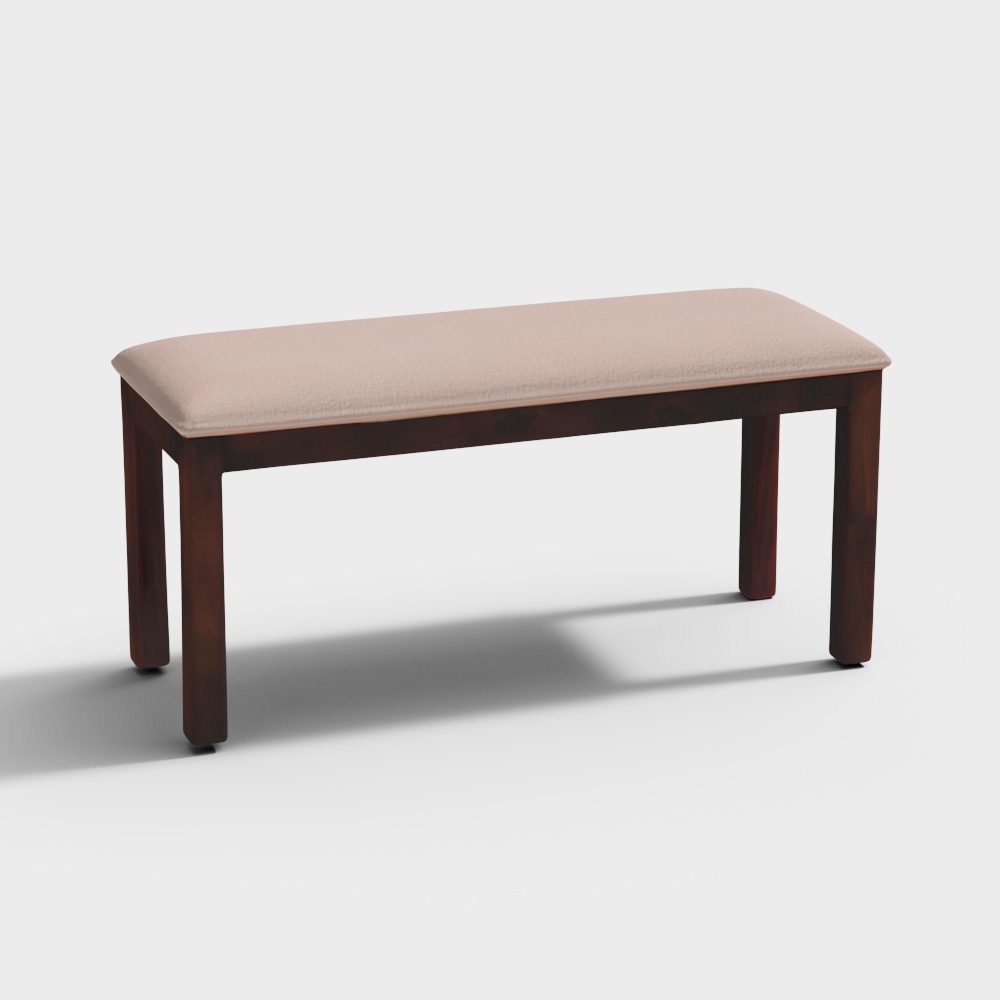 Aravali Rubberwood Six Seater Dining Bench in Antique Finish