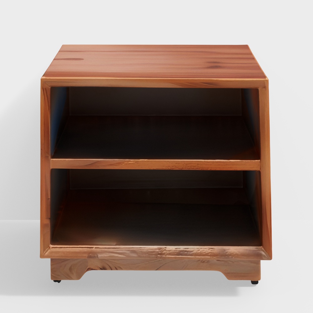 Hako Solid Wood Bedside Table in Timeless Teak Finish