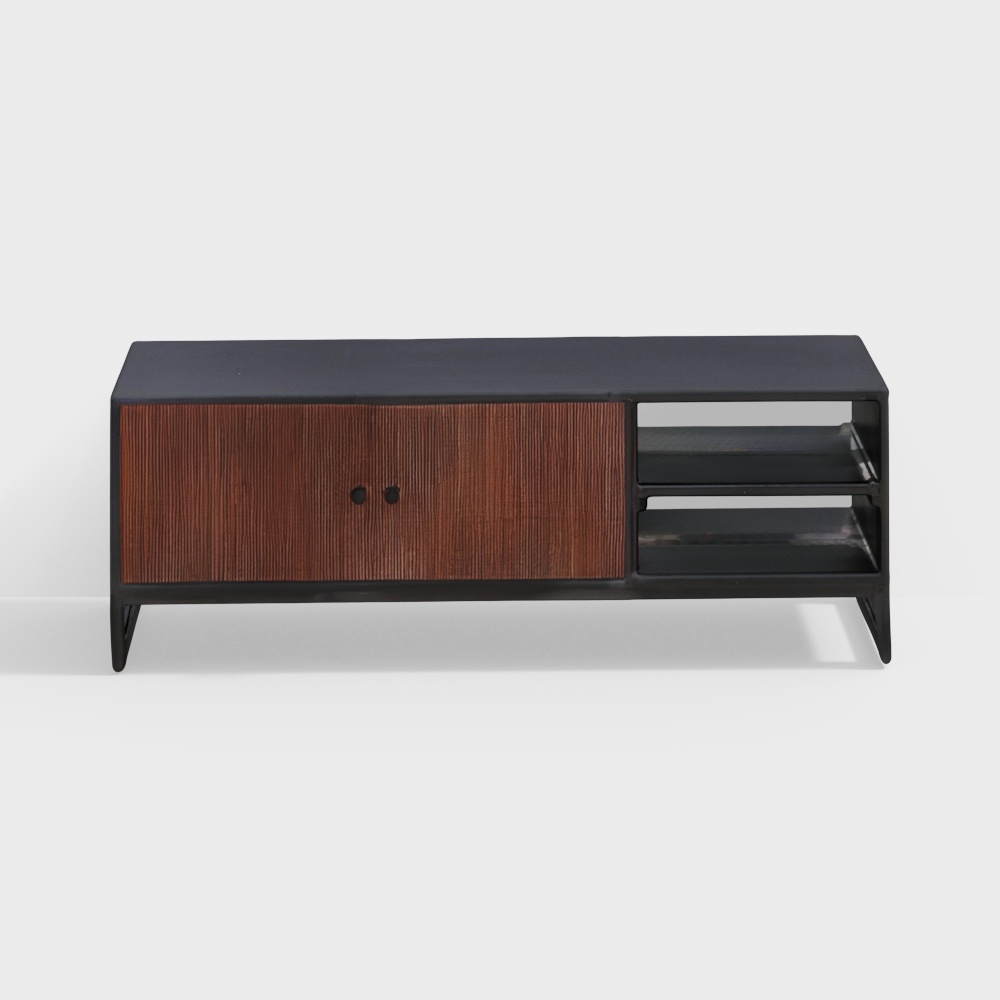Sven Sheesham Wood (Rosewood) Low Height TV Unit