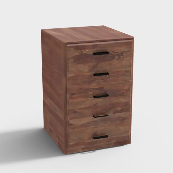 Chic 5-Drawer Cabinet 3D model for Modern Interiors