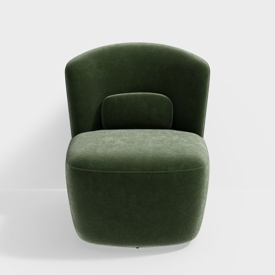 Canapé individuel en velours vert