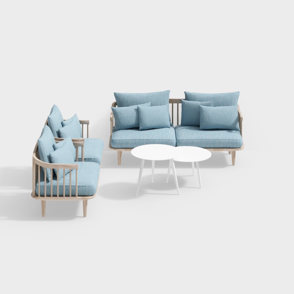 Blue Combination Sofa