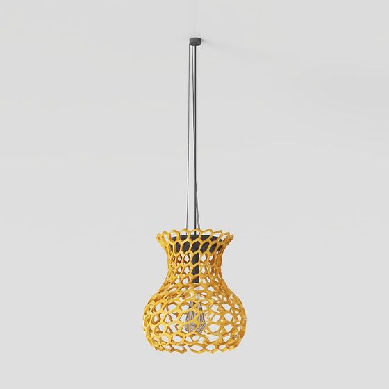 Geometric Honeycomb Pendant Light 3D model