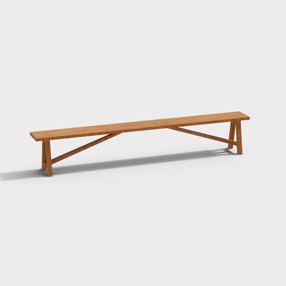 Urban Bench 3D model for Modern Design