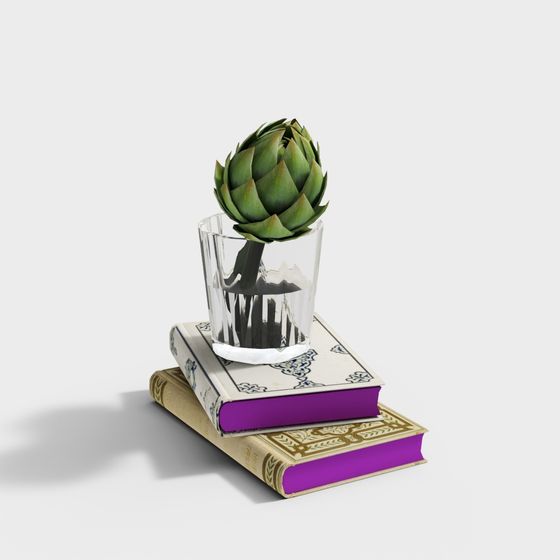 Artichoke Oasis Low-Poly 3D model