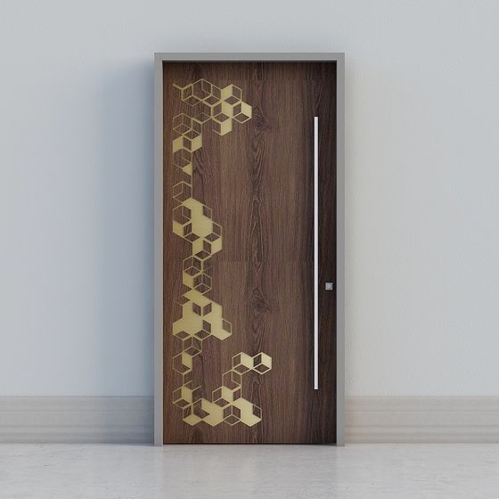 Geometric Light Door 3D model for Modern Spaces