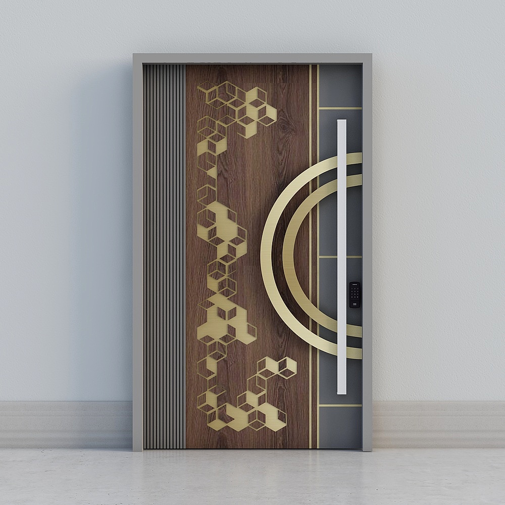Futuristic Low-Poly Door 3D model