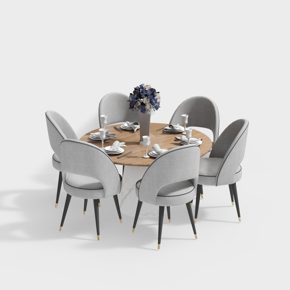 Round Dining Table Set