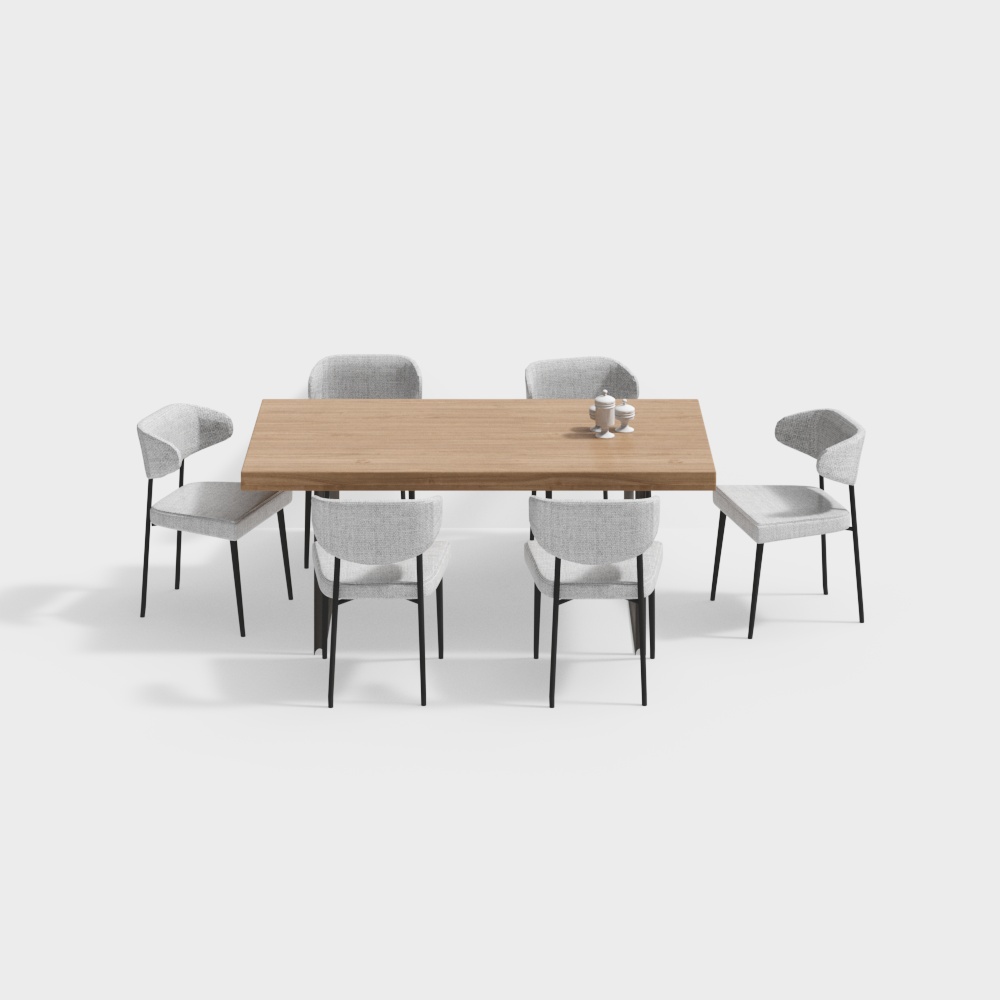 Combinación de mesa de comedor moderna