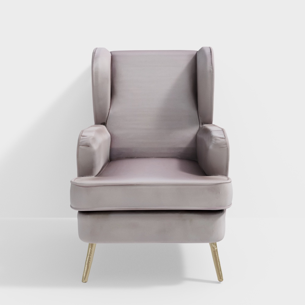 Charm Velvet Armchair in Dark Grey Colour