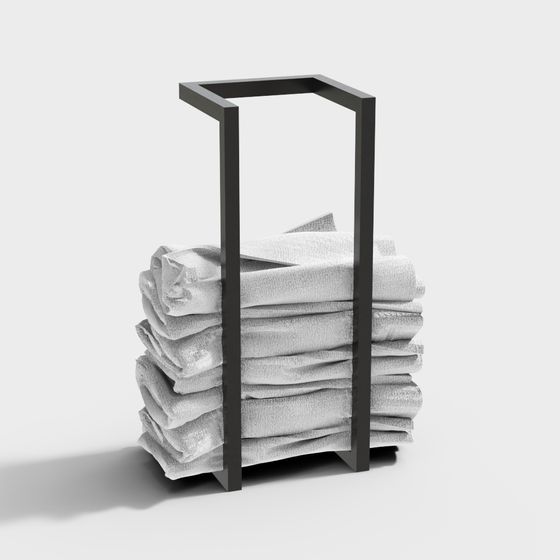 Minimalist Towel Rack 3D model