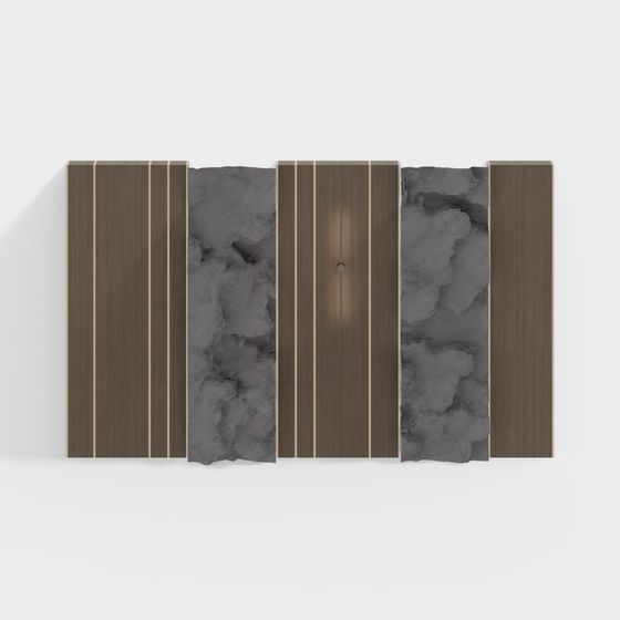 Cloud Shadow Wooden Door 3D model