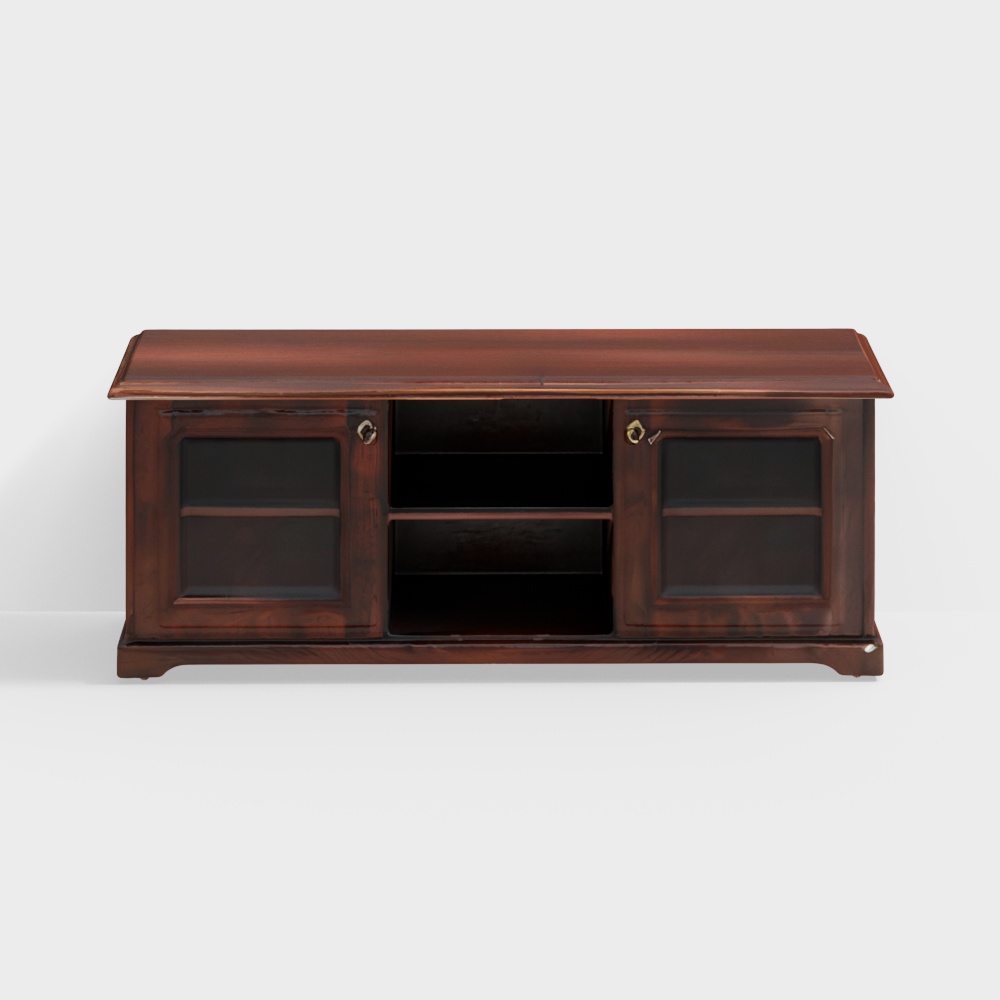 Veneer TV Unit in Dark Oak Finish