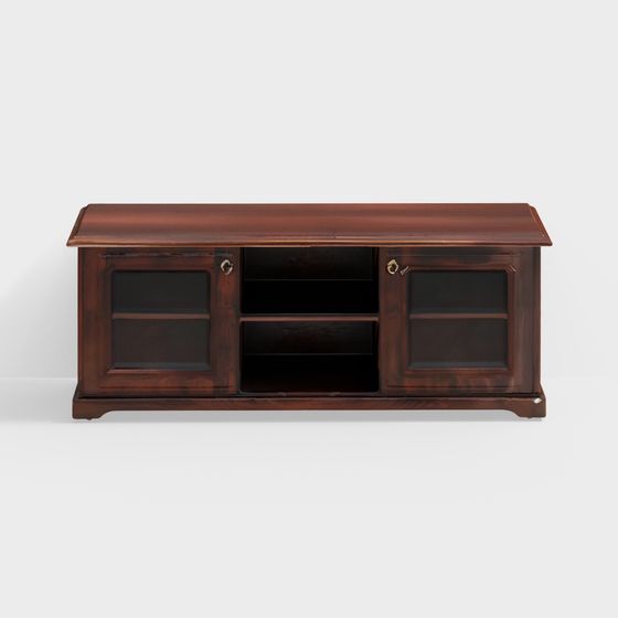 Stylish Retro TV Cabinet 3D model for Contemporary Spaces