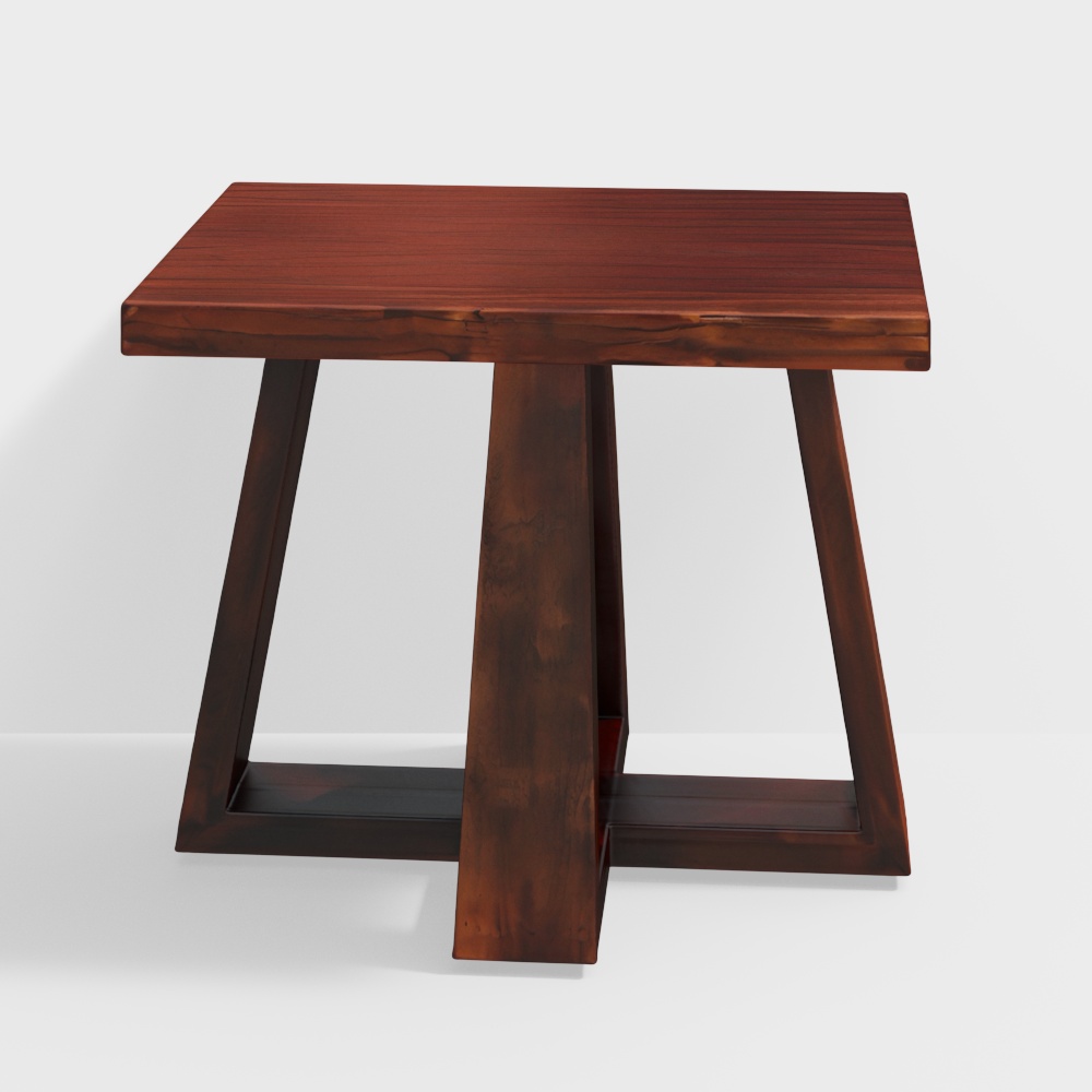 Veneer Side Table in Walnut Finish