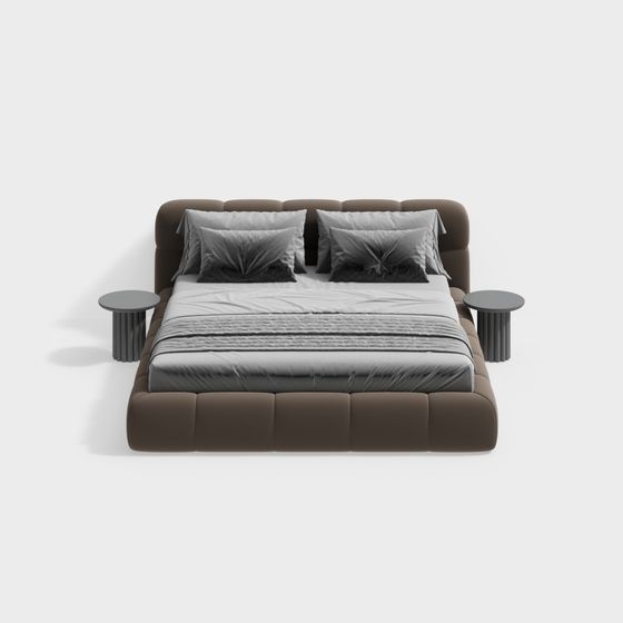 Urban Comfort Bed 3D model for Modern Interiors