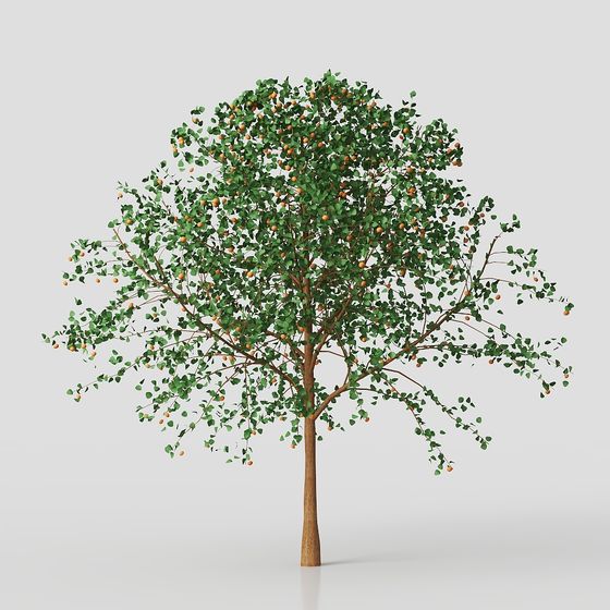 Vibrant Orange Tree 3D Model for Creative Projects
