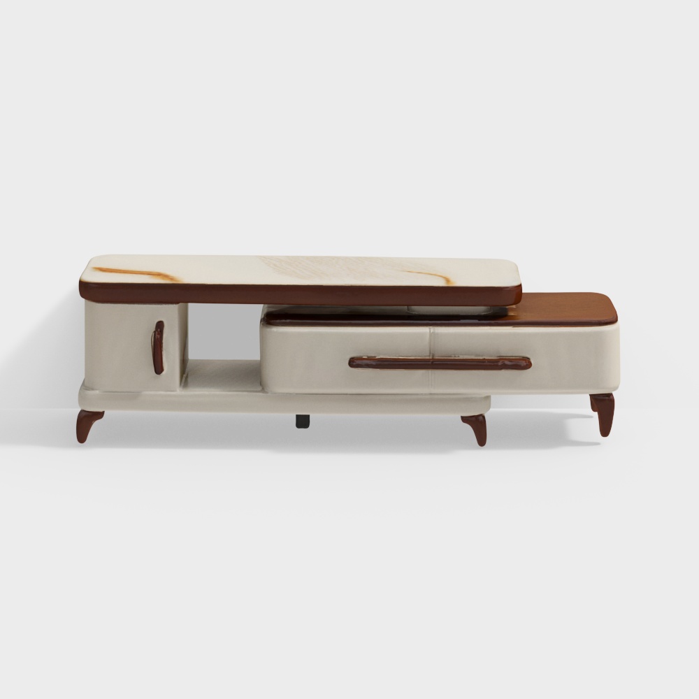 Extendable TV Unit with Marble Top