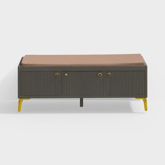 Vintage Storage Stool 3D model for Modern Interiors