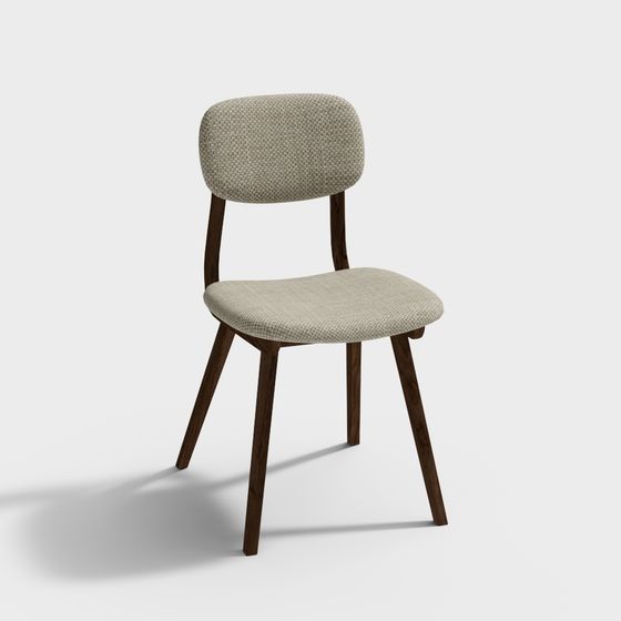 Elegant Retro-Modern Chair 3D model for Home Interiors