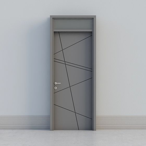 Geometric Low-Poly Door 3D model