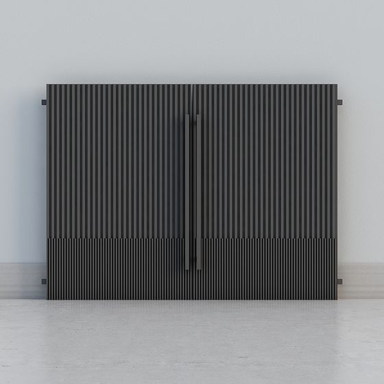 Striped Door 3D model: Modern Aesthetic Design