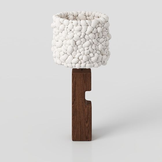 Unique Low-Polygon Stone Light Fixture 3D model