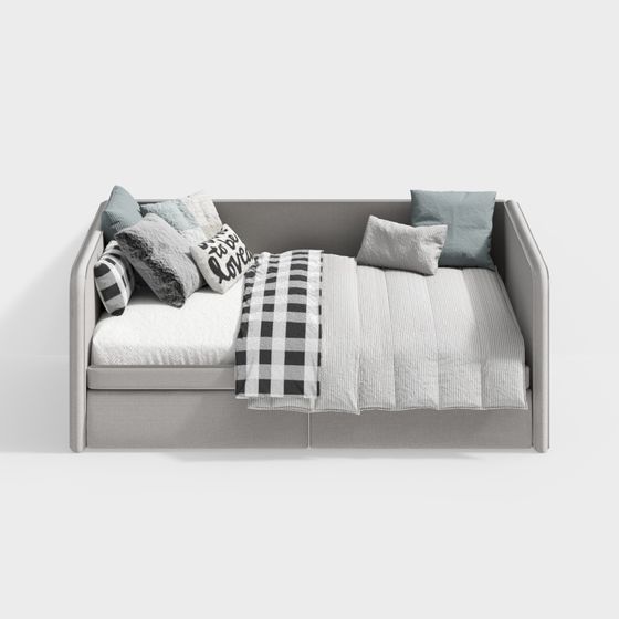 Urban Comfort 3D model Bed for Modern Interiors