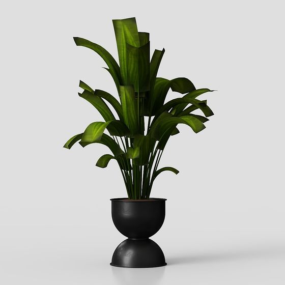 Low-Poly Potted Plant 3D Model
