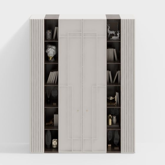 Urban Bookshelf 3D model for Modern Spaces